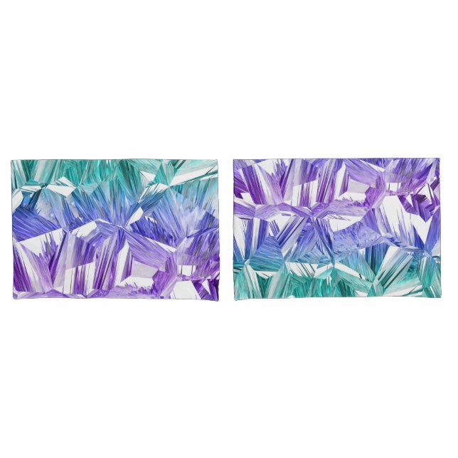 virtual reality inverted, pale crystal gradient : pillowcase (Front-Set)