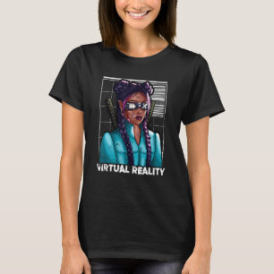 Virtual Reality Japanese Samurai Katana Girl Gamer T-Shirt