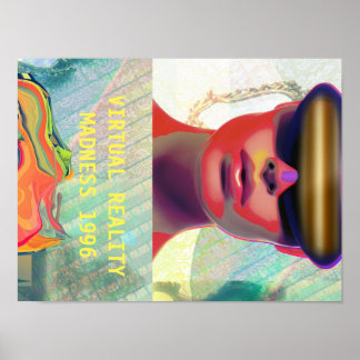 VIRTUAL REALITY MADNESS 1996 POSTER / ART ON WALL