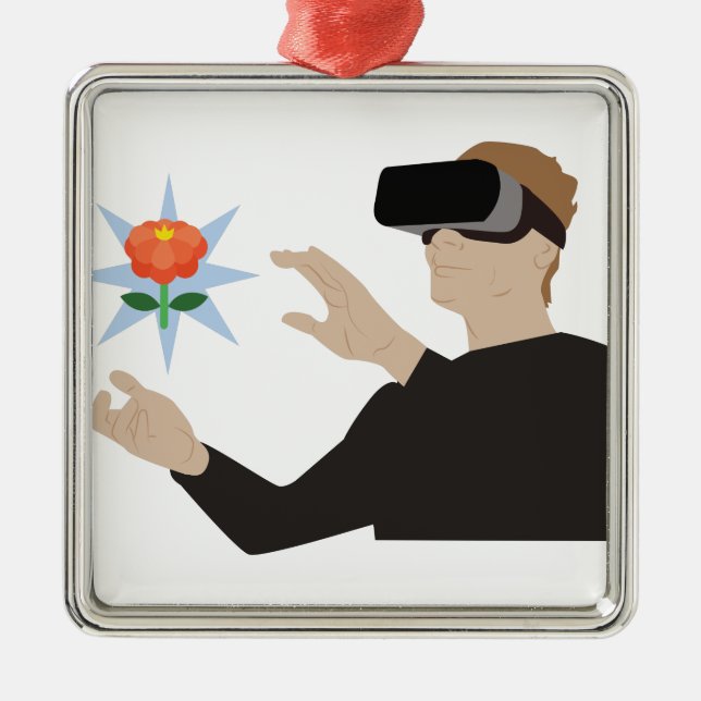 Virtual Reality Metal Ornament (Front)