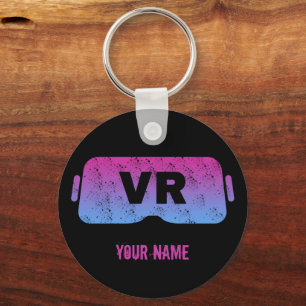 Virtual Reality VR Vintage Gamer Video Glasses Keychain