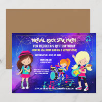 Virtual Rock Pop Star Birthday Party