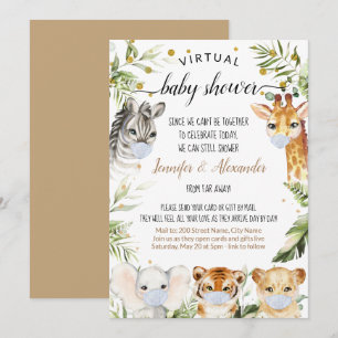 Virtual Safari Baby Shower Invitation