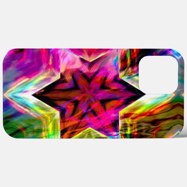 Virtual star with borders in colourful neon tones Case-Mate iPhone case (Back (Horizontal))