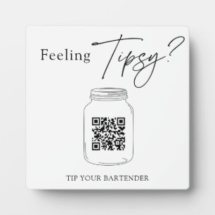 Virtual Tip Jar QR Code Sign Plaque