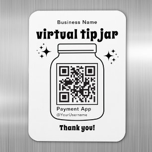 Virtual Tip Jar with QR Code Magnet