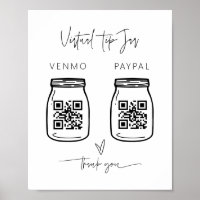 Virtual Tips Sign Cash Business Donate Poster G400