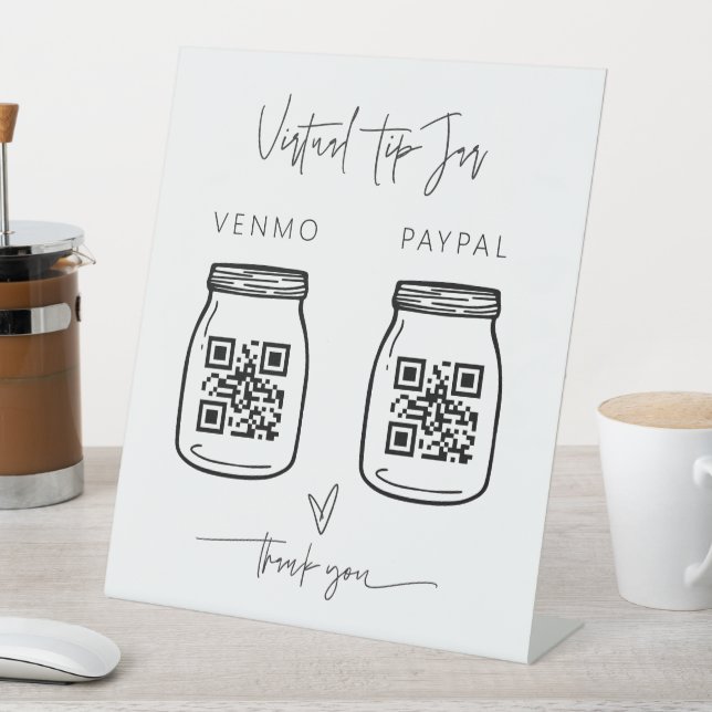 Virtual Tips Sign Cash Small Business Money (In SItu)