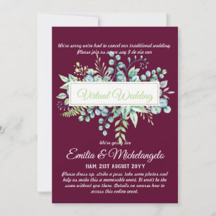 Virtual Wedding Video Chat Live Streaming Invites
