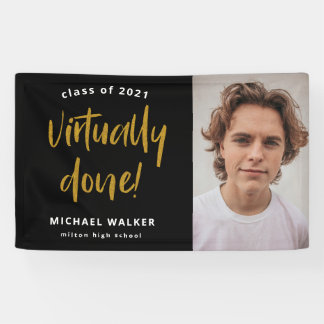 virtually done graduation announcement  banner