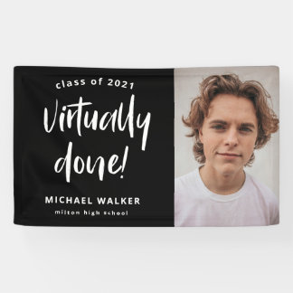 virtually done graduation announcement  banner
