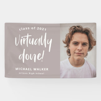 virtually done graduation announcement  banner