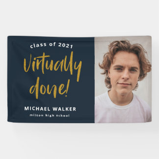 virtually done graduation announcement  banner