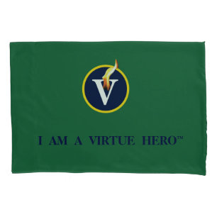VIRTUE HEROES Pillow Case - Green