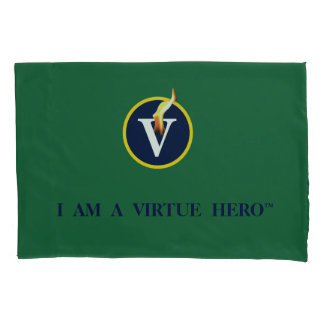 VIRTUE HEROES Pillow Case - Green