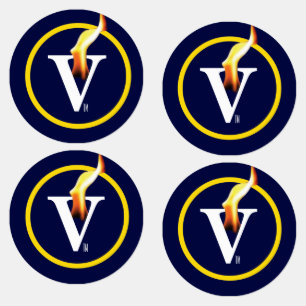 VIRTUE HEROES V-flame Iron-on Clothing Labels