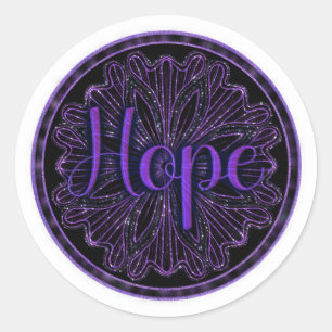 Virtue Hope Mandala Classic Round Sticker