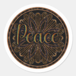 Virtue Peace Mandala Classic Round Sticker