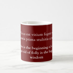 Virtus est vitium fugere coffee mug