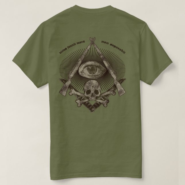 virtus junxit mors non separabit T-Shirt (Design Back)