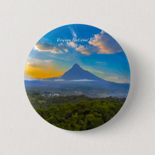 Virunga National Park, DR Congo - Volcano 2 Inch Round Button