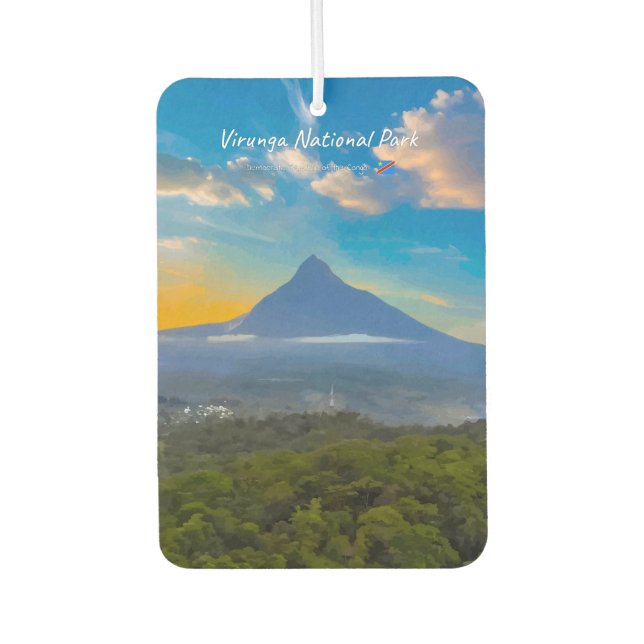 Virunga National Park, DR Congo - Volcano Air Freshener (Front)