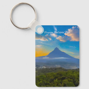 Virunga National Park, DR Congo - Volcano Classic Keychain