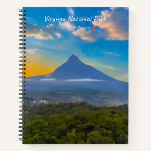 Virunga National Park, DR Congo - Volcano Spiral Notebook