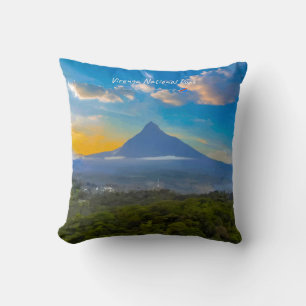 Virunga National Park, DR Congo - Volcano Throw Pillow