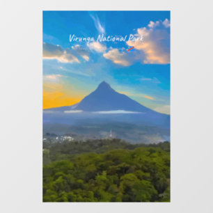 Virunga National Park, DR Congo - Volcano Window Cling