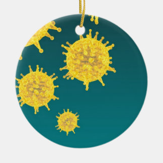virus ceramic ornament