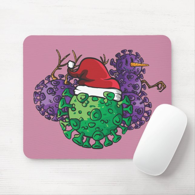 Virus microbes Love Christmas Day Mouse Pad (With Mouse)