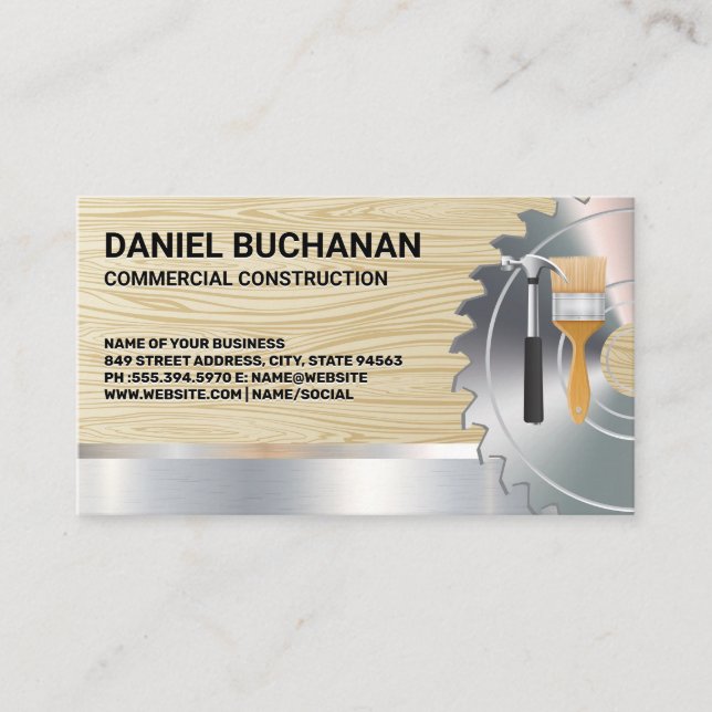 Vis circulaire | Carte de visite de brosse du mart (Devant)