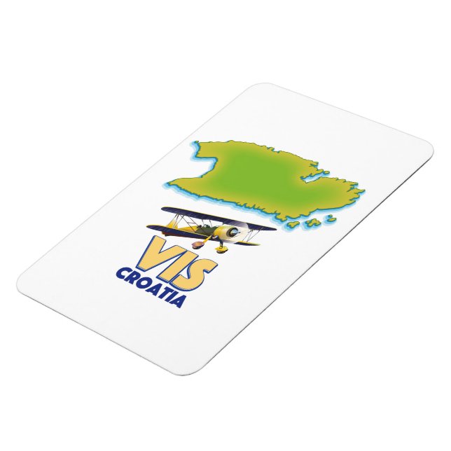 Vis Croatia map Magnet (Left Side)
