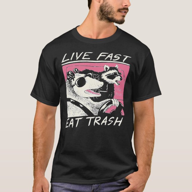 Vis vite ! Mange des ordures ! T-shirt indispensab (Devant)