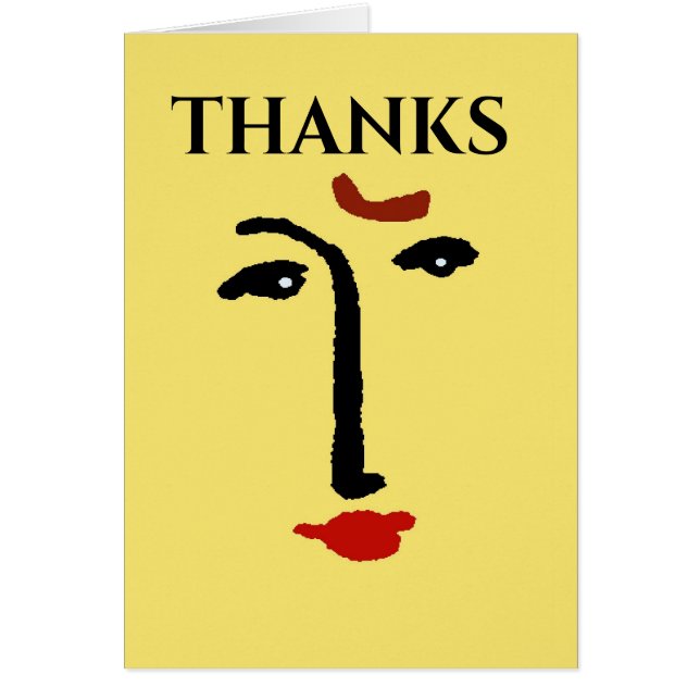 Visage Abstrait Jaune (Devant)