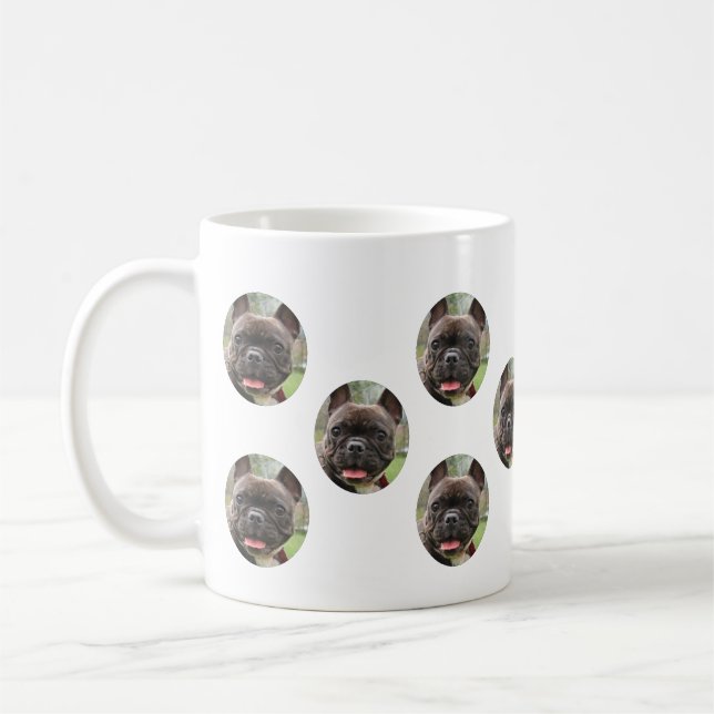 Visage de chien personnalisé - Mug de café motif p (Gauche)