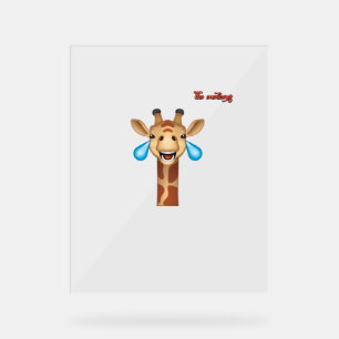 visage de girafe en pleurs émotionnels