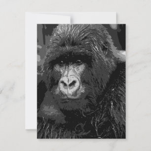 Visage de Gorilla Invitations - Drôle Invitations 
