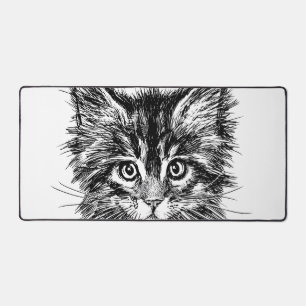 Visage de Kitten noir et blanc