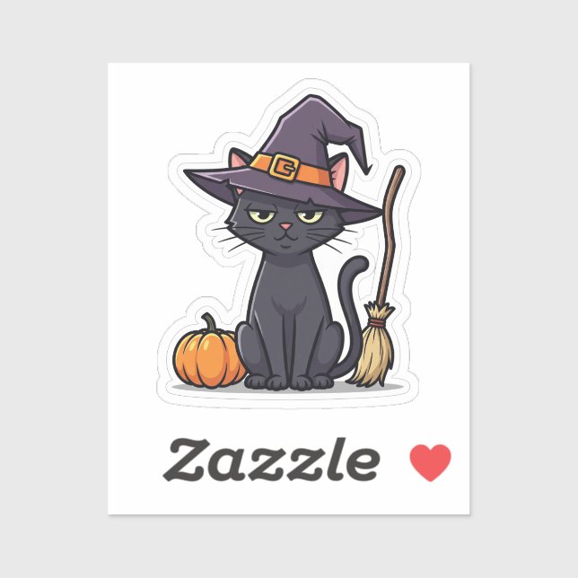 Visage de la sorcière de repos - Sticker Halloween (Feuille)