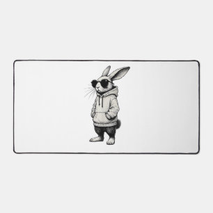 Visage de Lapin avec Lunettes de Soleil Jour de Pâ