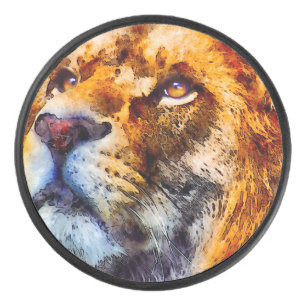 Visage de lion placide