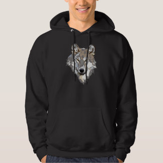 Visage de loup sur le sweat - shirt à capuche pour