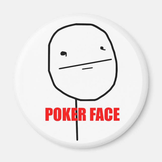 Visage de poker - Magnet (Devant)