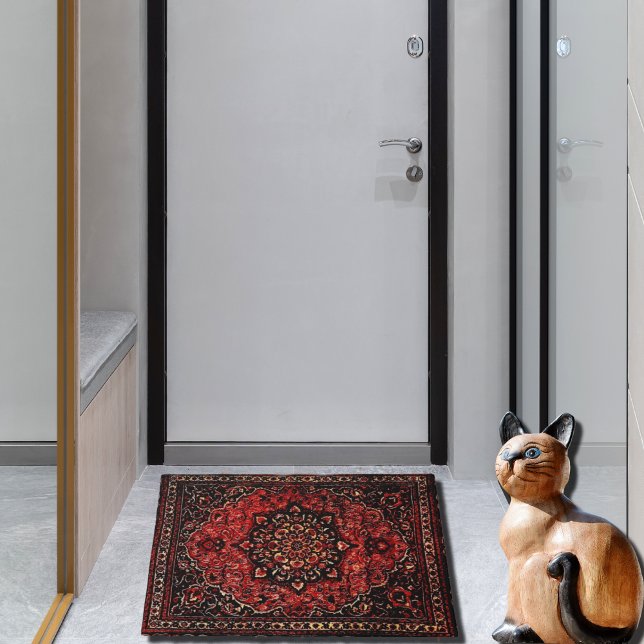 Visage de tapis persan en champ teinté rose (Créateur téléchargé)