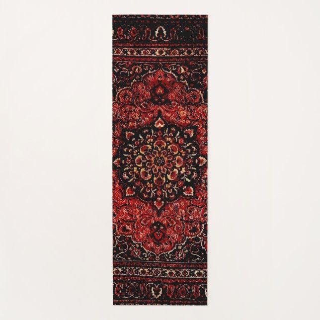 Visage de tapis persan en champ teinté rose  (Devant)