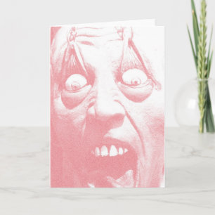 Visage de zombi de carte de voeux de Halloween