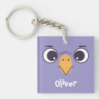 Visage drôle d'oiseau avec grands yeux