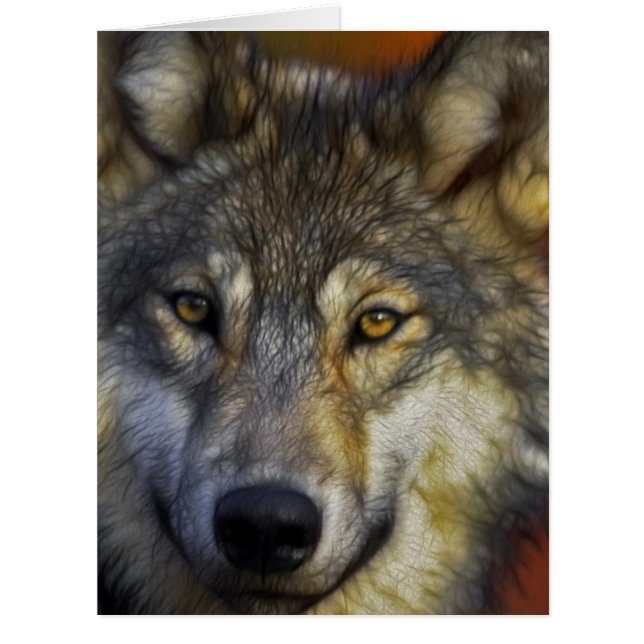 Visage d'une photo de loup (Devant)